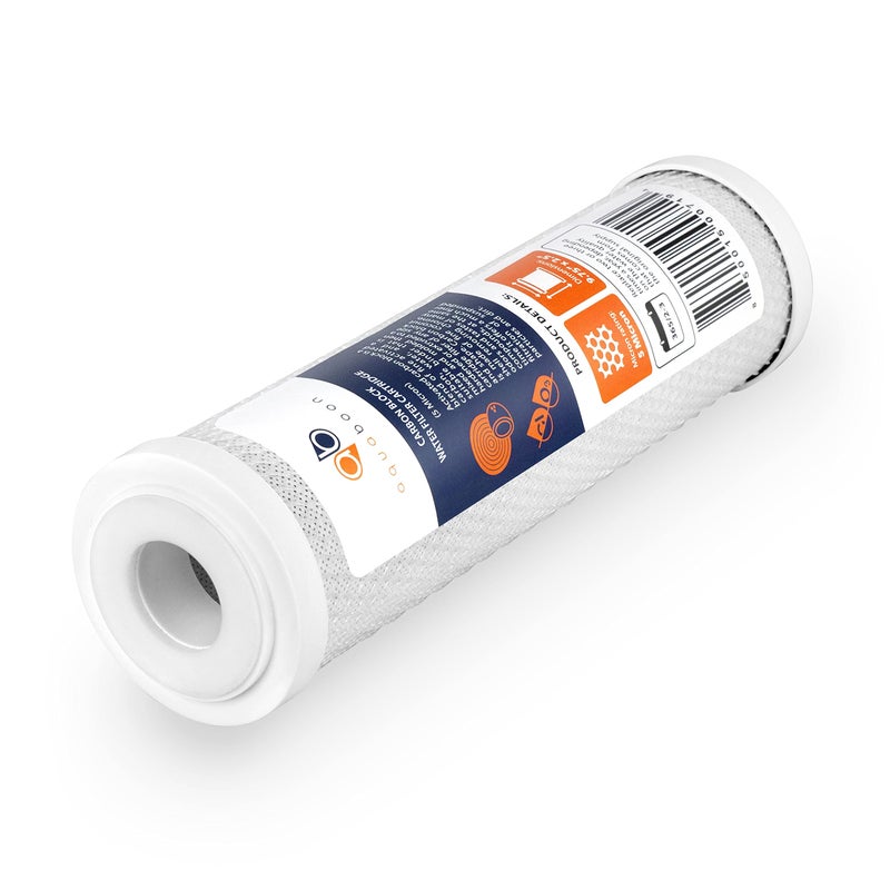 Aquaboon 5 Micron 10 x 2.5 Sediment, GAC, Carbon Filter Replacements Set of 3 Home Water Filters Cartridges Compatible with GAC-10, WHKF-GD05, WHWC - Image 2